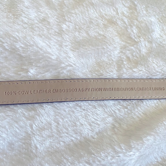Ann Taylor Genuine Cow Leather Belt Embossed As Python 🐍 - Picture 4 of 6